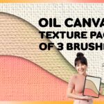 Canvas Texture Procreate Brushes | Oil Canvas Texture Pack of 3 Brushes
