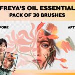 Procreate Oil and Acrylic Brushes | Freya's Oil Essentials Pack of 30 Brushes