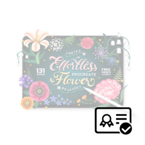 Commercial license for Freya’s Effortless Flower Brushset