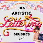 Procreate Brushes Lettering | 146 Artistic Lettering Brushes