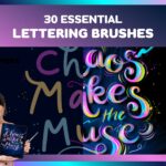Procreate Brush Lettering | 30 Essentials Lettering Brushes