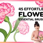 Flowers Procreate Brush | 45 Effortless Flower Essentials Brushes