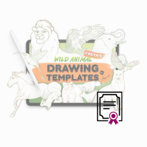 Commercial license for Freya’s Wild Animal Drawing Templates