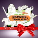 🎁 Buy As A Gift: Freya's Wild Animal Drawing Templates